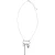 OTAZU Dangling Charms Necklace Rhodium