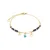 Luxenter Onyx Hydrothermale Kwarts armband afgewerkt in 18K geel goud- Geribd