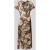 Jake*s Collection midi-jurk van viscose met cascadehals