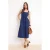 TRENDYOLMİLLA Dames Donkerblauw Effen Midi Mouwloos Casual Skater Jurken