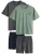 Next Pyjama kort  grijs / groen / zwart