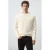 Mango Man regular fit gebreide trui met wol – naturel wit