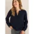 Cecil Dames Blouse met gespleten hals in Blauw