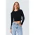 Lange Mouwen Basis Crop Brei Top