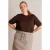 Yest Curve gebreide vest Plus Size – bruin