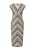 COMMA Gebreide jurk  beige / zwart / wit