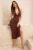 TRENDYOLMİLLA Dames Bruin Effen Maxi Kort Strandkleding Bodycon Strandjurken
