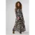 LabeL DOT A-lijn midi jurk met ceintuur en zebraprint