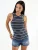 Busem Top  marine / wit