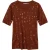 EsQualo Sweater Foil Print S/slv Copper Brown