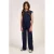 NIK&NIK wide leg casual broek donkerblauw