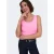 ONLY mouwloze cropped tank top ecru/roze (set van 2)