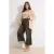 Trendyol Curve Dames Groen Effen Culotte Hoge taille Grote maten Jeans