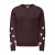 KIDS ONLY GIRL rechtvallende sweater met hartjes – donkerbruin
