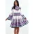 Gedrukte Strapless Mini Skater Jurk