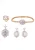 faina Sieraden set  rose-goud / pastellila / transparant