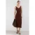Mango midi jurk donkerrood