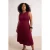 Trendyol Curve Dames Bordeaux Effen Midi Mouwloos Casual A-lijn Grote maten Jurk