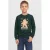 JACK & JONES JUNIOR kersttrui met print – donkergroen