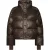 Neo Noir rhea shiny puffer jacket 165094 584 chocolate brown
