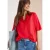 Cecil Dames Blouse met korte mouwen en gespleten hals in Rood