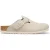 Birkenstock Boston suède beige smal voetbed unisex instapper