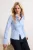 TRENDYOLMİLLA Dames Donkerblauw Effen Lang Getailleerd Overhemden