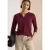 Shirt met 3/4-mouwen, split in de hals en elastische zoom