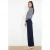 LOLALIZA straight high waist broek donkerblauw
