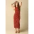 Sissy-Boy midi jurk met knoopdetail – donkerrood