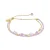 Luxenter 925 Sterling zilveren armband met roze kristal afgewerkt in 18K geel goud – Rius