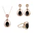 Orphelia ‘Alda’ Dames 925 Sterling Zilveren Set: Ketting + Oorbellen + Ring – Roze SET-7470