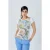 Witte top met korte mouwen en bloemenprint