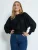 Minus Dana Bat Sleeve Knit Pullover Truien & vesten Dames – Sweater – Hoodie – Vest- Zwart –
