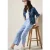 Cecil Dames Gestreepte seersucker broek in Blauw