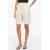 VILA high waist bermuda short met linnen ecru