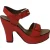 Marni platform sandalen met gesp in koraalkleurig leer