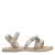 Braqeez Sophie Sun leren sandalen panterprint beige/bruin