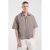 America Today loose fit geruit casual overhemd – bruin