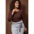 Trendyol Curve Dames Bruin Effen Lang Getailleerd Grote maten Blouses