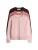 The Set Gebreid vest  donkerbruin / magenta / rosé