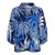 &Co Woman viscose blouse met print – blauw
