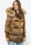 Wittchen Damesjas met Bontkap Goud Nylon