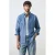 Mango Man regular casual overhemd blauw
