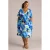 Colletta gebloemde midi jurk blauw