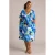 Colletta gebloemde midi jurk blauw