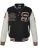 Schott NYC Tussenjas ‘Teddy’  oranje / zwart / wit