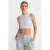 Geribbelde Katoenen Crop Top