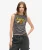 Retro Slim-fit Bodywarmer met Versiering Grijs