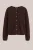 WE Fashion – Dames gebreid vest van wolmix – Regular fit – Donkerbruin –